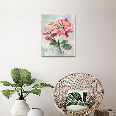 Masterpiece Raspberry Duet Framed Canvas Art