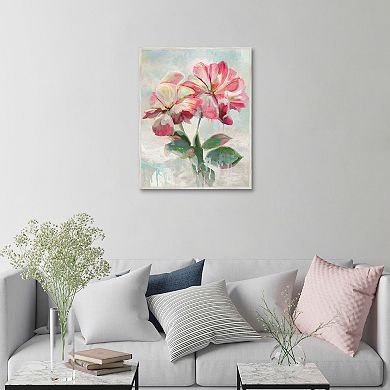 Masterpiece Raspberry Duet Framed Canvas Art