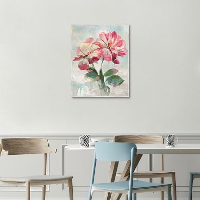 Masterpiece Raspberry Duet Framed Canvas Art