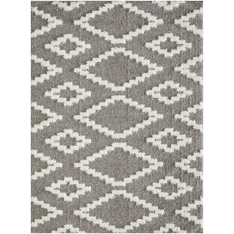 Loomaknoti Vemoa Aslayn Area Rug, Grey, 5X7 Ft