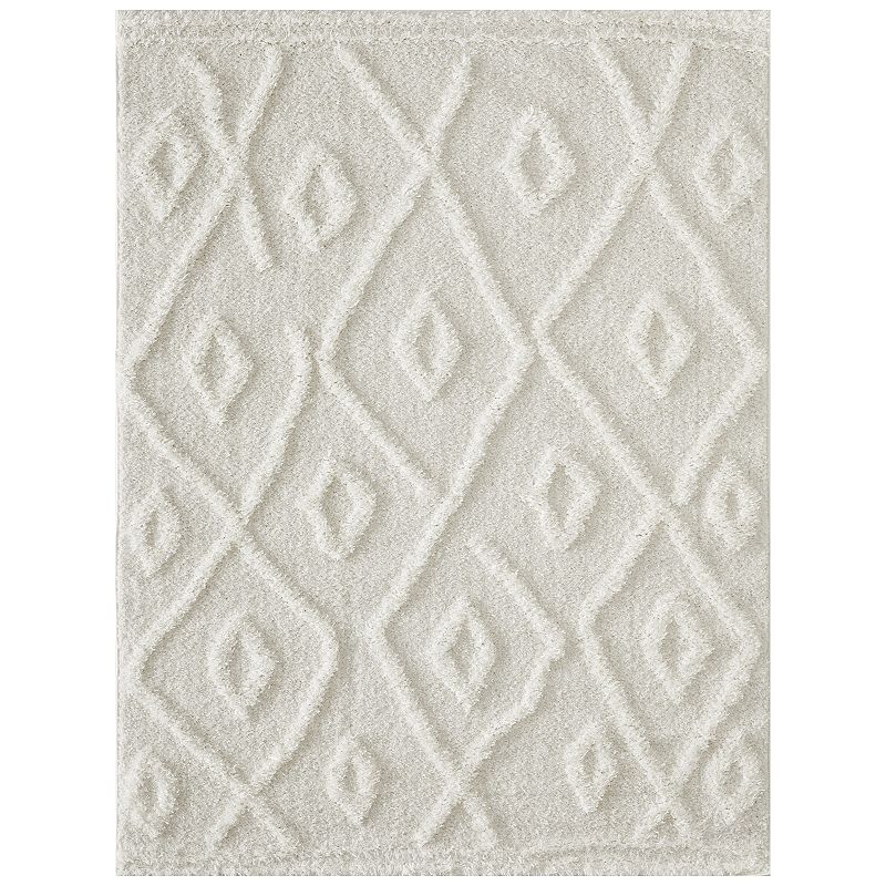 Loomaknoti Vemoa Avonako Area Rug, White, 10X13 Ft