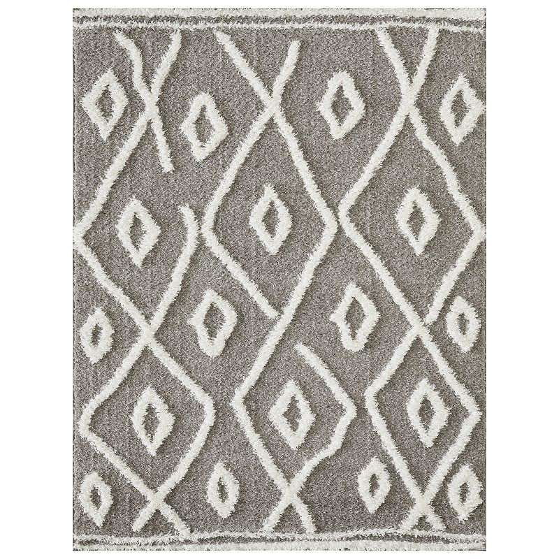 Loomaknoti Vemoa Avonako Area Rug, Grey, 5X7 Ft