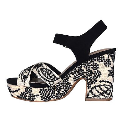 Impo Ozella II Women's Embroidered Platform Sandals 