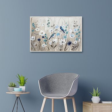 Masterpiece Bluebirds in Spring by Nan Framed Print