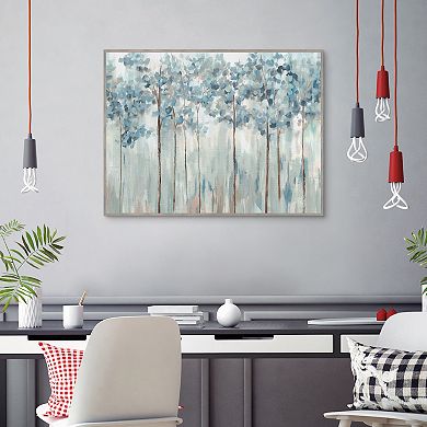 Masterpiece Blue Forest by Ian C Framed Canvas Art
