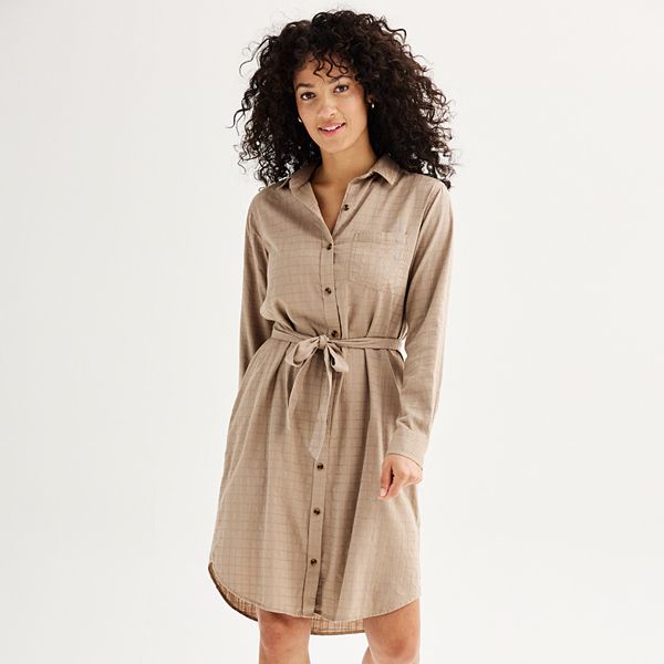 Women's Sonoma Goods For Life® Shirt Dress - Peanut Shell (X