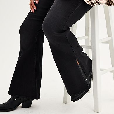 Juniors' Plus Size SO® High Rise Pull On Flare Pants