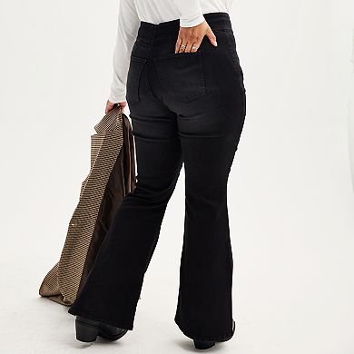 Juniors' Plus Size SO® High Rise Pull On Flare Pants