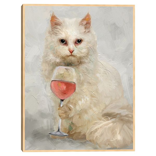 Master Piece Happy Hour Feline Framed Print