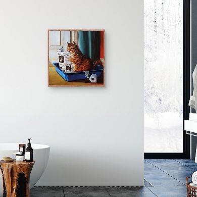 Master Piece Kitty Throne Framed Canvas Print