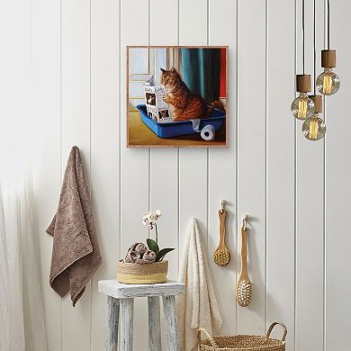 Master Piece Kitty Throne Framed Canvas Print