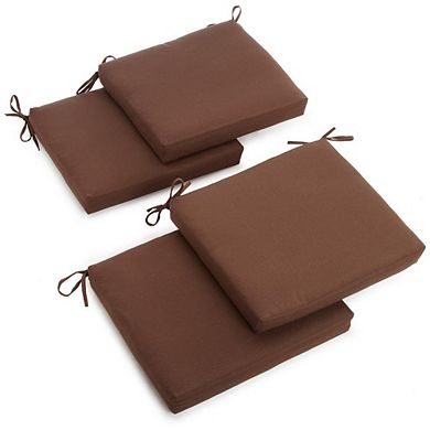 Blazing Needles 20-inch by 19-inch Twill Chair Cushion (Set of Four)