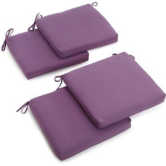 Blazing Needles 20-inch by 19-inch Twill Chair Cushion (Set of Four)