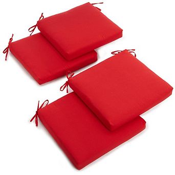Blazing Needles 20-inch by 19-inch Twill Chair Cushion (Set of Four)