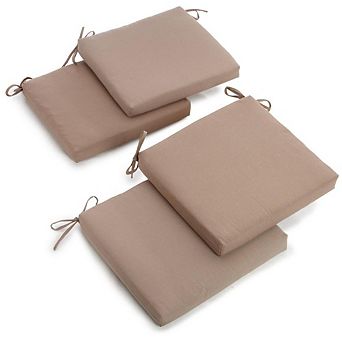Blazing Needles 20-inch by 19-inch Twill Chair Cushion (Set of Four)