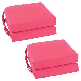 Blazing Needles Set of 4 Indoor Twill Chair Cushions