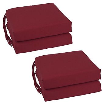 Blazing Needles Set of 4 Indoor Twill Chair Cushions