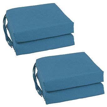 Blazing Needles Set of 4 Indoor Twill Chair Cushions