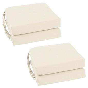 Blazing Needles Set of 4 Indoor Twill Chair Cushions