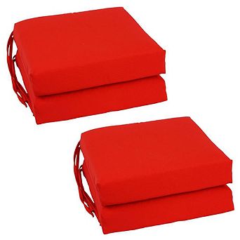 Blazing Needles Set of 4 Indoor Twill Chair Cushions