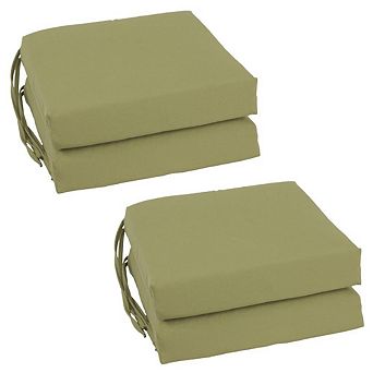 Blazing Needles Set of 4 Indoor Twill Chair Cushions