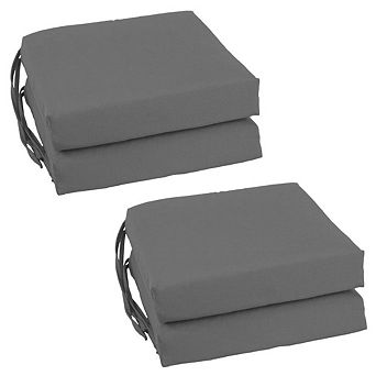 Blazing Needles Set of 4 Indoor Twill Chair Cushions