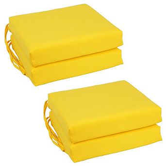 Blazing Needles Set of 4 Indoor Twill Chair Cushions