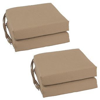 Blazing Needles Set of 4 Indoor Twill Chair Cushions