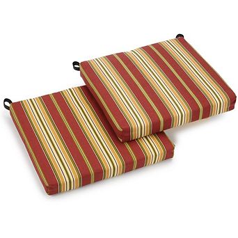 Blazing Needles 20-inch by 19-inch Spun Polyester Chair Cushion (Set of Two)