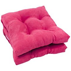 18-inch by 38-inch Solid Microsuede Tufted Chair Cushion Purple