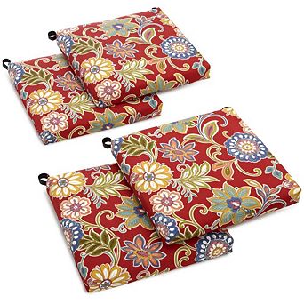 Blazing Needles 20-inch by 19-inch Spun Polyester Chair Cushion (Set of Four)