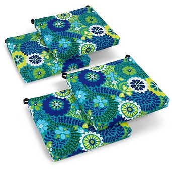 Blazing Needles 20-inch by 19-inch Spun Polyester Chair Cushion (Set of Four)