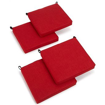 Blazing Needles 20-inch by 19-inch Spun Polyester Chair Cushion (Set of Four)