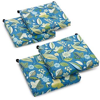 Blazing Needles 20-inch by 19-inch Spun Polyester Chair Cushion (Set of Four)
