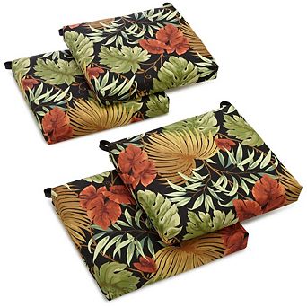 Blazing Needles 20-inch by 19-inch Spun Polyester Chair Cushion (Set of Four)