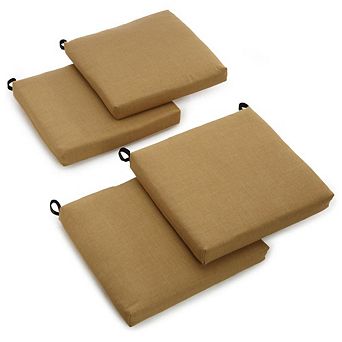 Blazing Needles 20-inch by 19-inch Spun Polyester Chair Cushion (Set of Four)