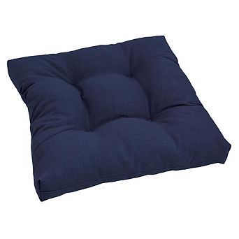 Blazing Needles 19-inch Squared Spun Polyester Tufted Dining Chair Cushion