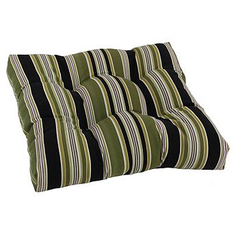 Blazing Needles 19-inch Squared Spun Polyester Tufted Dining Chair Cushion