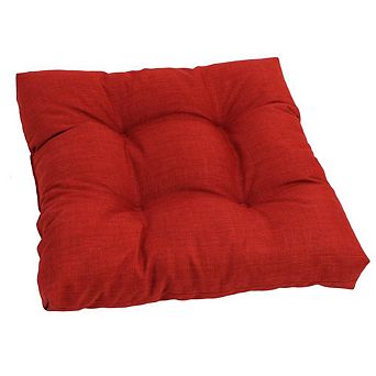 Blazing Needles 19-inch Squared Spun Polyester Tufted Dining Chair Cushion
