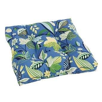 Blazing Needles 19-inch Squared Spun Polyester Tufted Dining Chair Cushion