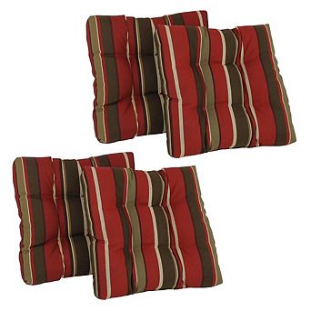 Blazing Needles 19-inch Squared Spun Polyester Tufted Dining Chair Cushion (Set of Four)