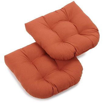 Blazing Needles 19-inch U-Shaped Twill Tufted Dining Chair Cushion (Set of 2)