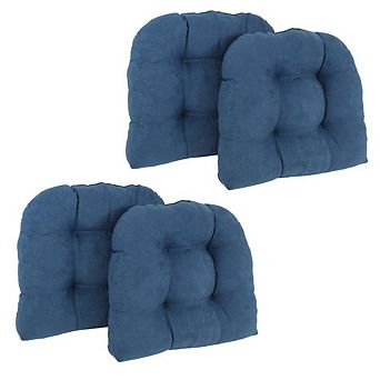 Blazing Needles 19-inch U-Shaped Micro Suede Tufted Dining Chair Cushions (Set of 4)