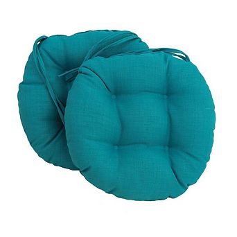 Blazing Needles 16-inch Outdoor Spun Polyester Tufted Chair Cushion (Set of 2)