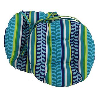 Blazing Needles 16-inch Outdoor Spun Polyester Tufted Chair Cushion (Set of 2)