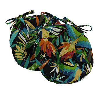 Blazing Needles 16-inch Outdoor Spun Polyester Tufted Chair Cushion (Set of 2)