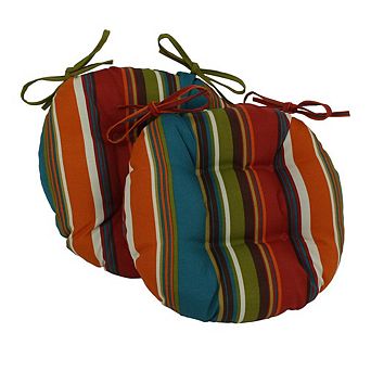 Blazing Needles 16-inch Outdoor Spun Polyester Tufted Chair Cushion (Set of 2)