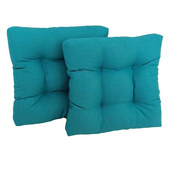 Blazing Needles 19-inch Squared Spun Polyester Tufted Dining Chair Cushion (Set of Two)