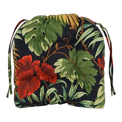 Blazing Needles 16-inch Outdoor Spun Polyester U-shaped Tufted Chair Cushions (Set of 4)