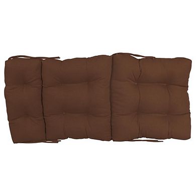 Blazing Needles 22-inch by 45-inch Solid Twill Tufted Chair Cushion